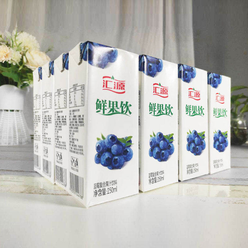 汇源鲜果饮250ml*16盒蓝莓橙汁 易氏食品果味/风味饮料