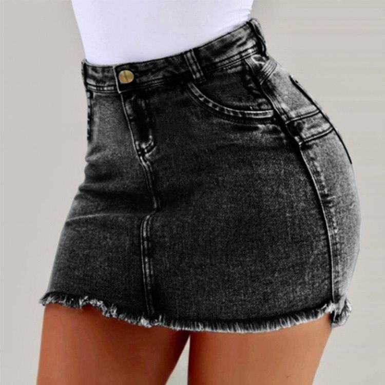 summer short denim skirt jeans skirts for women性感牛仔短裙-图3