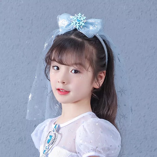 欧美冰雪奇缘艾莎安娜假发白色套头假发中大小童均码女童假发辫子