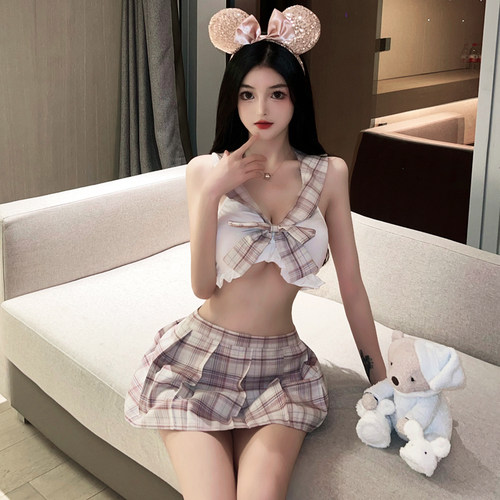 性感学院装纯欲cosplay制服套装学生服水手服女私房情调内衣 - 图0