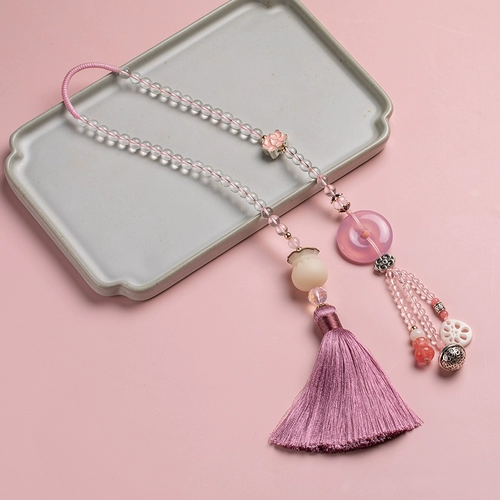 Кварц, подвеска для машины, зеркало заднего вида с кисточками, высококлассный защитный амулет