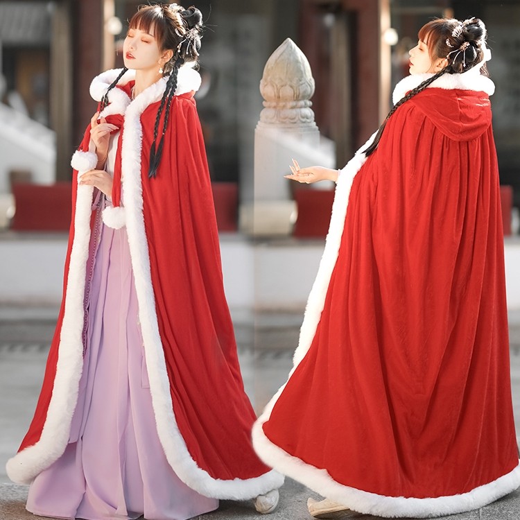 斗篷秋冬中长款古风外套儿童汉服 艾朴宁民族服装/舞台装