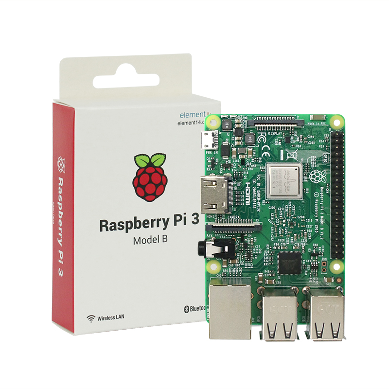 树莓派3B原装主板3代B+型 Raspberry Pi E14 RS 3b+/3b电脑开发板 - 图1