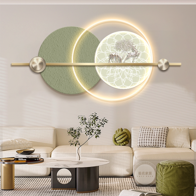 现代轻奢客厅装饰画高级感沙发背景墙挂画意式极简氛卧室立体壁灯,淘宝优惠券,粉丝福利购,淘宝优惠卷