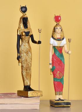 埃及旅游雕塑摆件现代简约家居大厅装饰法老摆设埃及古代传奇人物