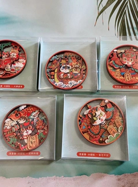 清川至物泡面冰箱祈福萌猫立体