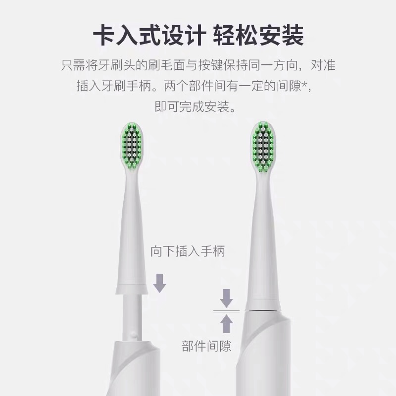 家家选电动牙刷头适用于CNICE纳爱斯ND01成人替换塑料轴声波代替-图2