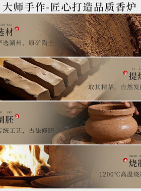 陶瓷供奉室内大号佛具用品香炉