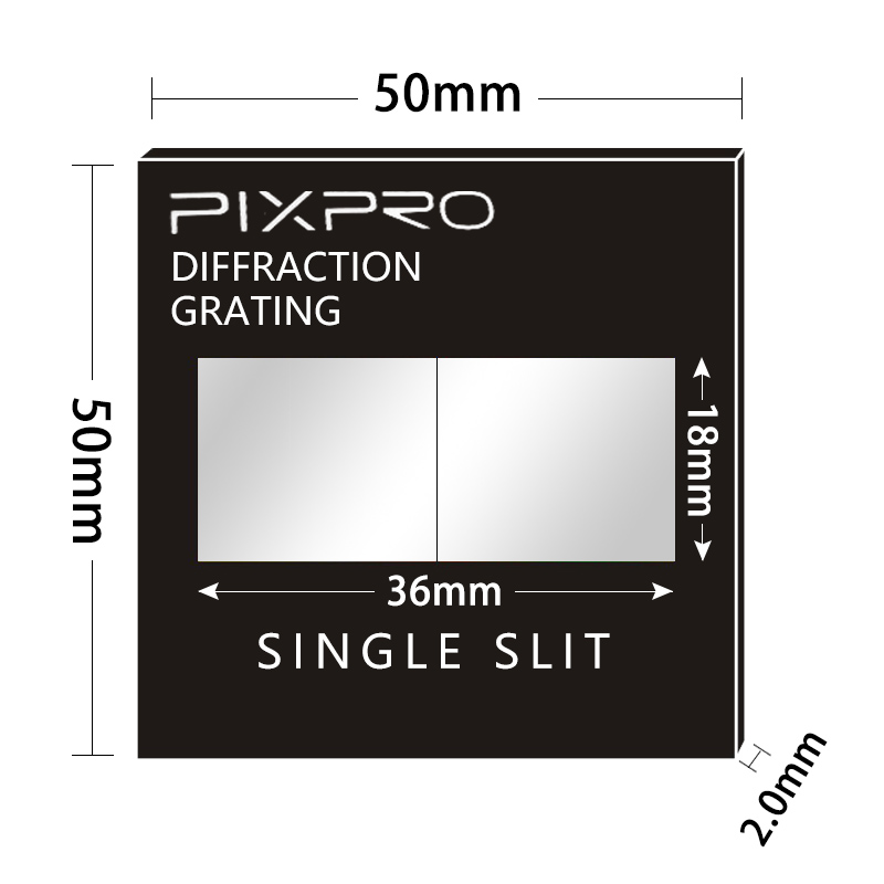 狭缝干涉片单缝透射衍射光栅片教学演示量子波科研实验50x50mm - 图0