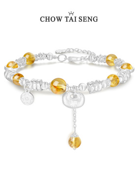 周大生碎银元宝手链纯银女