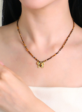 生日礼物|周大生蝴蝶项链女