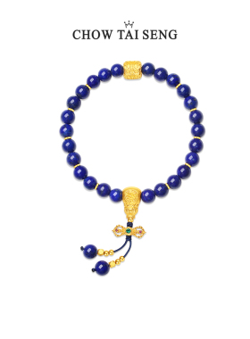 【圣诞礼物】周大生青金石手串