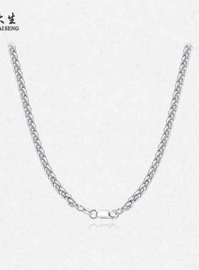 周大生男士纯银项链潮牌