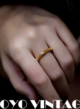 竹节复古手工轻奢个性设计戒指