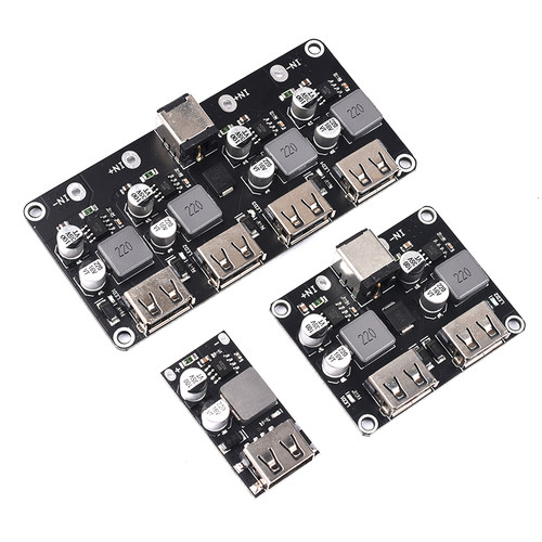 DC直流降压快充QC3.0车载充电模块USB充电器5V3.4A/9V2.5A/12V2A - 图0