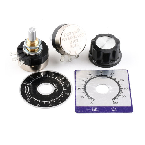0-100电位器旋钮刻度片 圆形带胶数字刻度盘 配WTH118 WX112RV24 - 图3