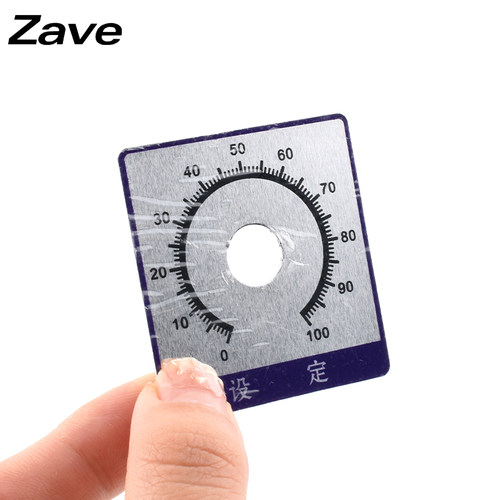 0-100电位器旋钮刻度片 圆形带胶数字刻度盘 配WTH118 WX112RV24 - 图0