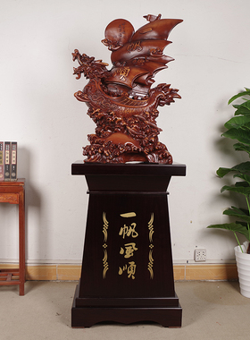 大型一帆风顺龙船摆件