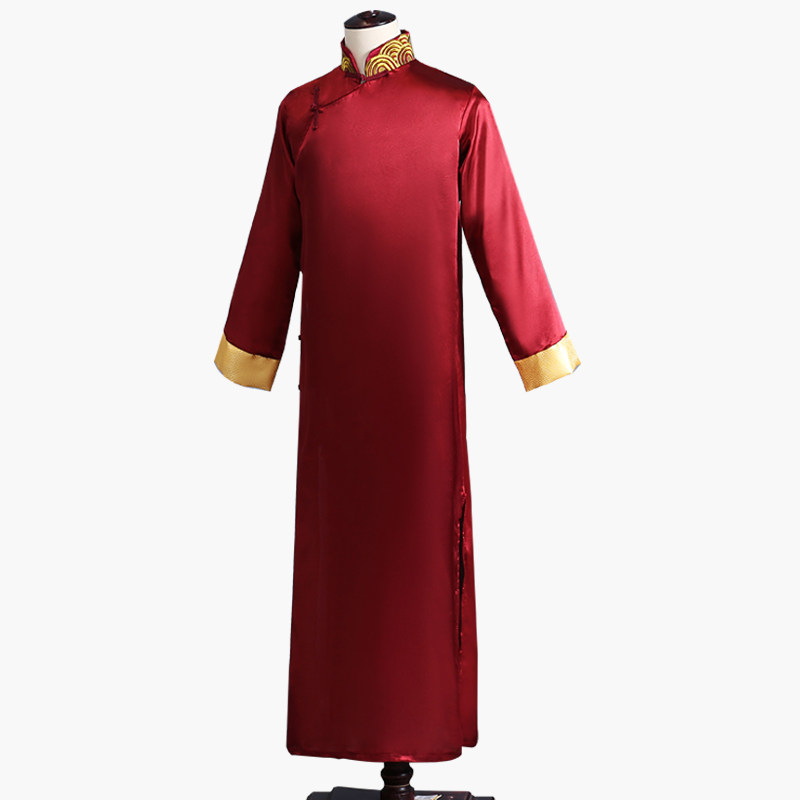 伴郎服中式婚礼民国唐装大褂团长衫 青堌集民族服装/舞台装