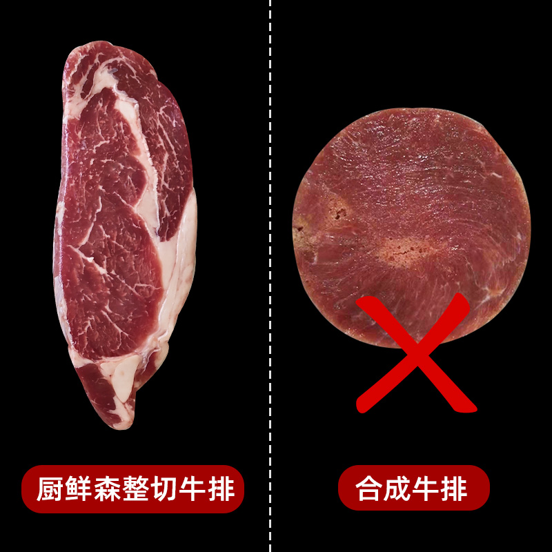 牛排新鲜12片牛扒眼肉西冷儿童菲力手工黑椒12片整切 - 图1