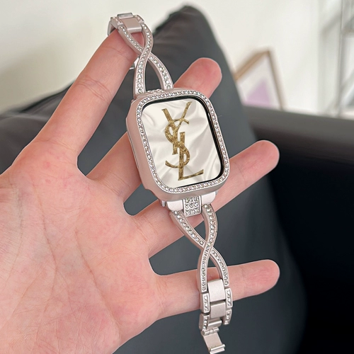 [Модель Starlight Diamond] Apply Apple Watch Bess Apple Watch S10/S9/8/7/6 Металлический Botten Diamond Star Light Botten Iwatch8 браслет из нержавеющей стали ниша SE