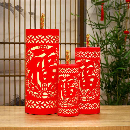新年装饰品坐炮福炮春节商场礼炮鞭炮橱窗场景布置美陈装饰摆件 - 图0