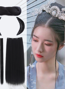 发包古装汉服假发包发髻代牛角包