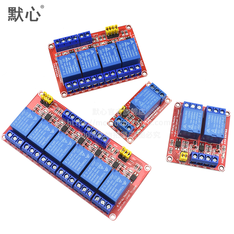 1 2 4 8路5V12V24V继电器模块带光耦隔离开发板支持高低电平触发 - 图2