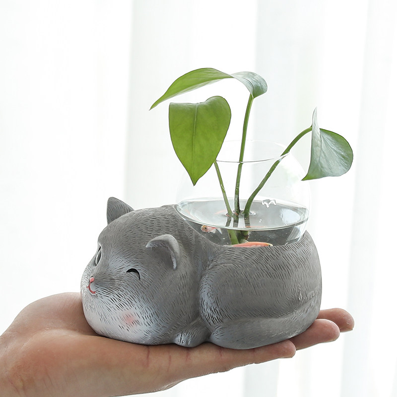 创意绿萝水培花瓶玻璃器皿透明水养鲜花插花花盆盆器鱼缸桌面摆件,淘宝优惠券,粉丝福利购,淘宝优惠卷