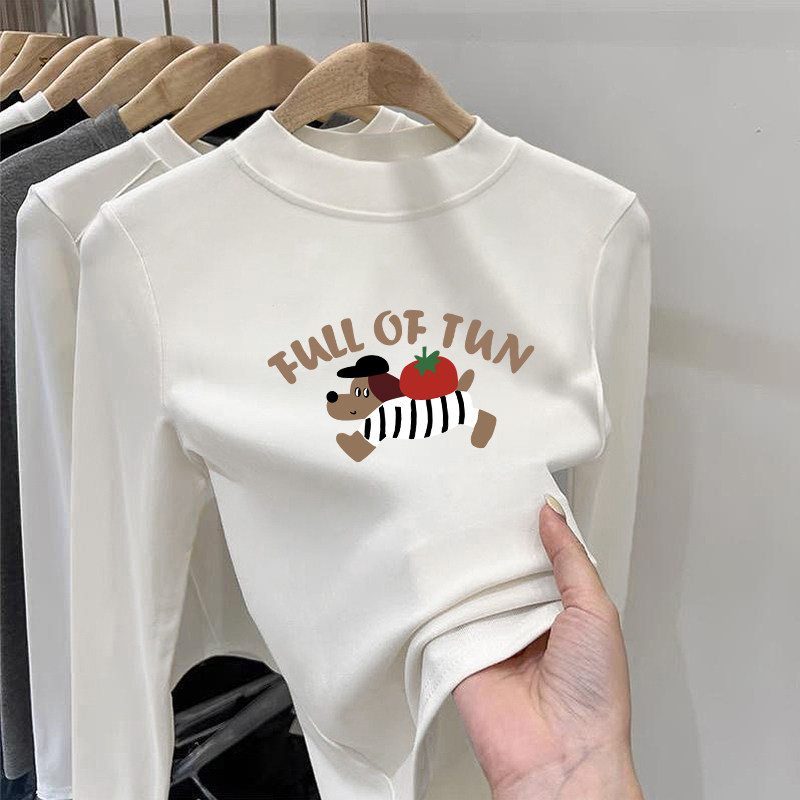 秋冬季男女童卡通新款打底衫德绒保暖上衣儿童半高领内搭长袖T恤,淘宝优惠券,粉丝福利购,淘宝优惠卷