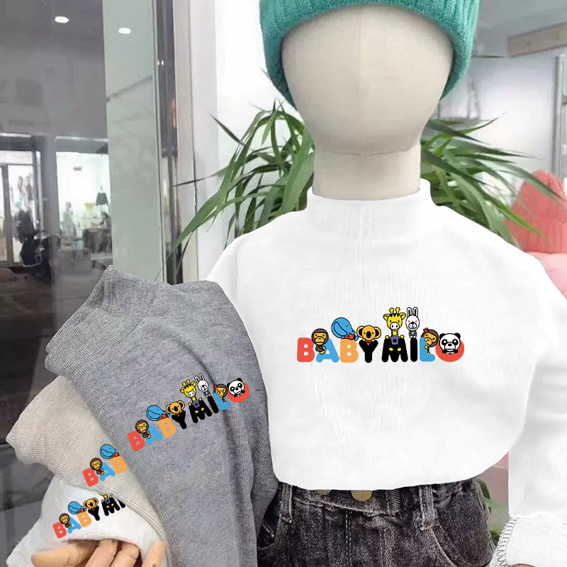 男童女童半高领德绒保暖上衣秋冬季打底衫儿童新款内搭长袖T恤潮,淘宝优惠券,粉丝福利购,淘宝优惠卷