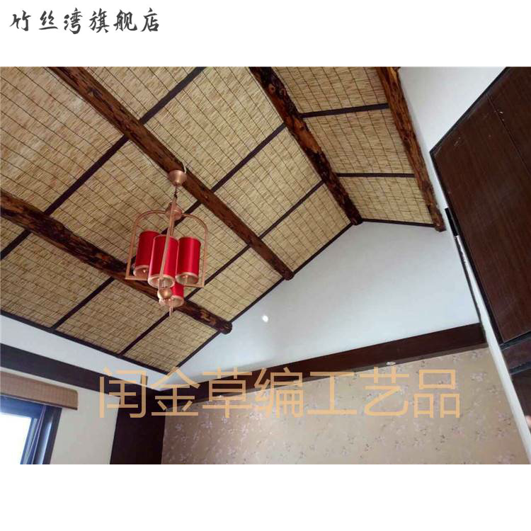 精编原色芦苇帘大卷30米墙面装饰遮阳帘店铺装修农家乐阳光房草席