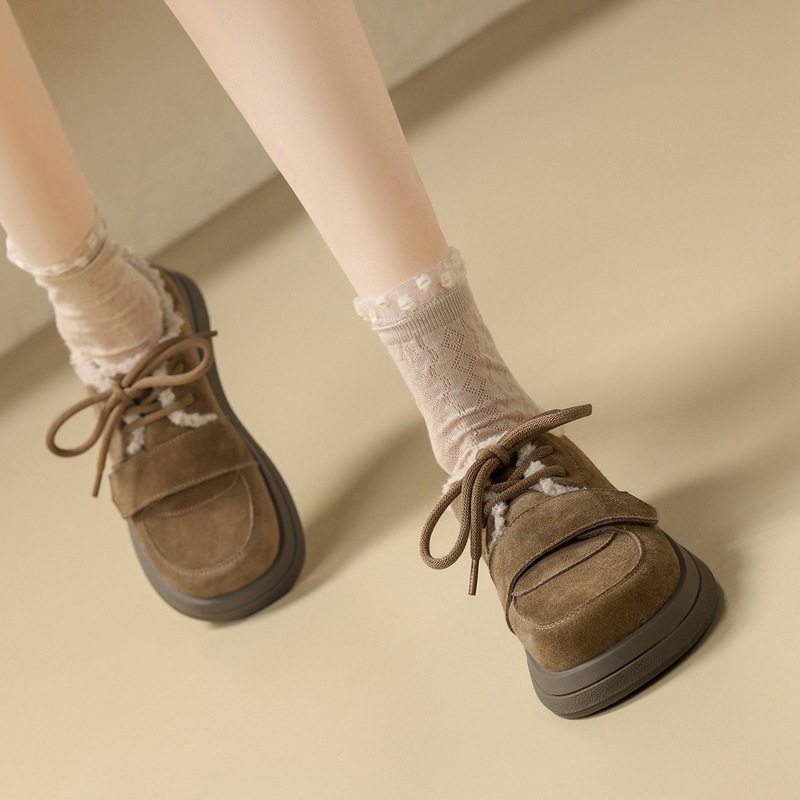 ZHR雪地靴女2023冬季新款毛毛鞋女棉鞋加绒保暖乐福鞋加厚款,淘宝优惠券,粉丝福利购,淘宝优惠卷