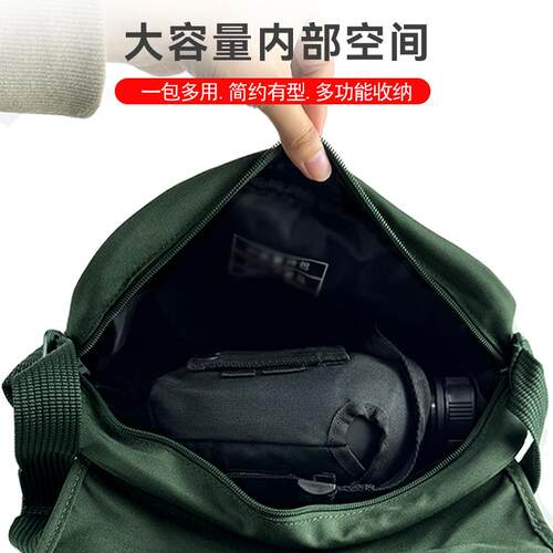 单肩包战术挎包黑色解放包男新款户外防水加厚军迷正品制式斜挎包 - 图1