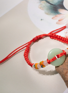 本命红绳手工编织手绳仿玉编绳