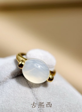 古熙西｜【云深不知】925银戒指女复古老钱小众 质感出众开口戒指