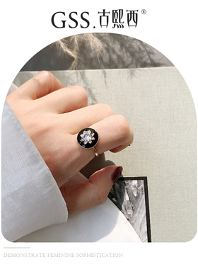 无尘之镜戒指古熙西纯银莲花小众