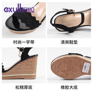 依思q新款凉鞋女罗马时尚两穿平底夏网红ins潮沙滩鞋仙女