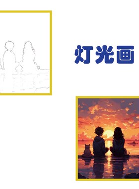 代打印菲林胶片PP纸单双面灯光画替换画芯蓝晒反转片灯箱片流麻