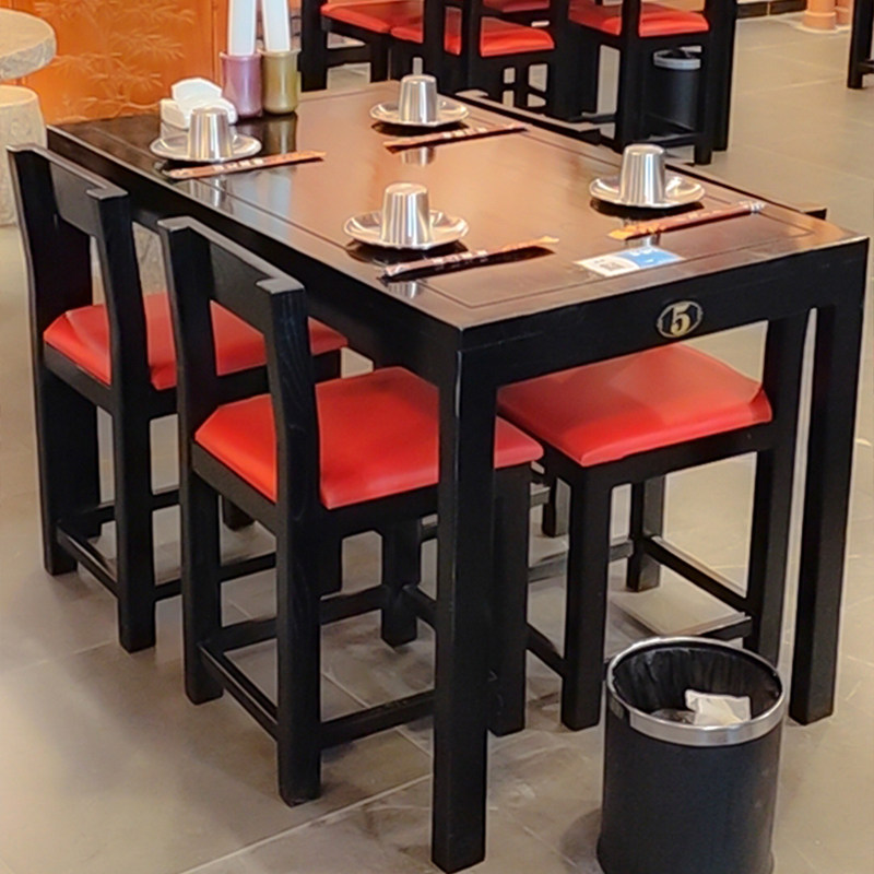 再三杯中式小酒馆桌椅套装老榆木全实木复古方形多人餐桌椅日式桌,淘宝优惠券,粉丝福利购,淘宝优惠卷