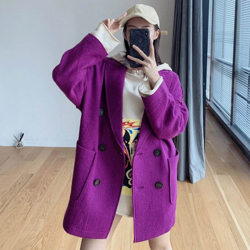 新颖阿玛施旗舰店官网2020毛呢大衣 新颖阿玛施正毛呢外套