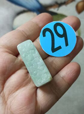 天然翡翠桶珠通孔大方块