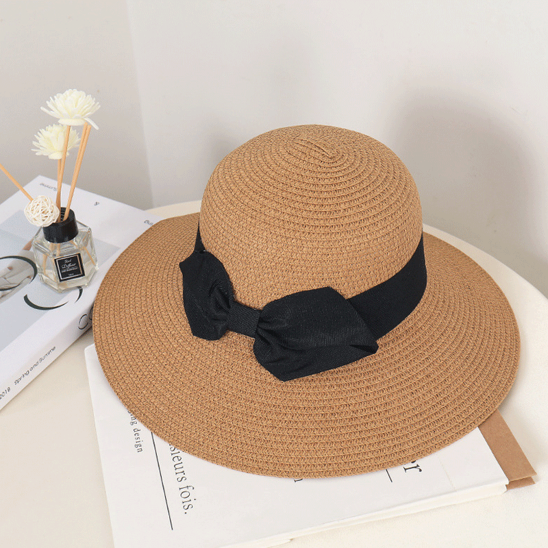 夏季防晒海边度假大沿沙滩明星草帽 欧式起义T恤