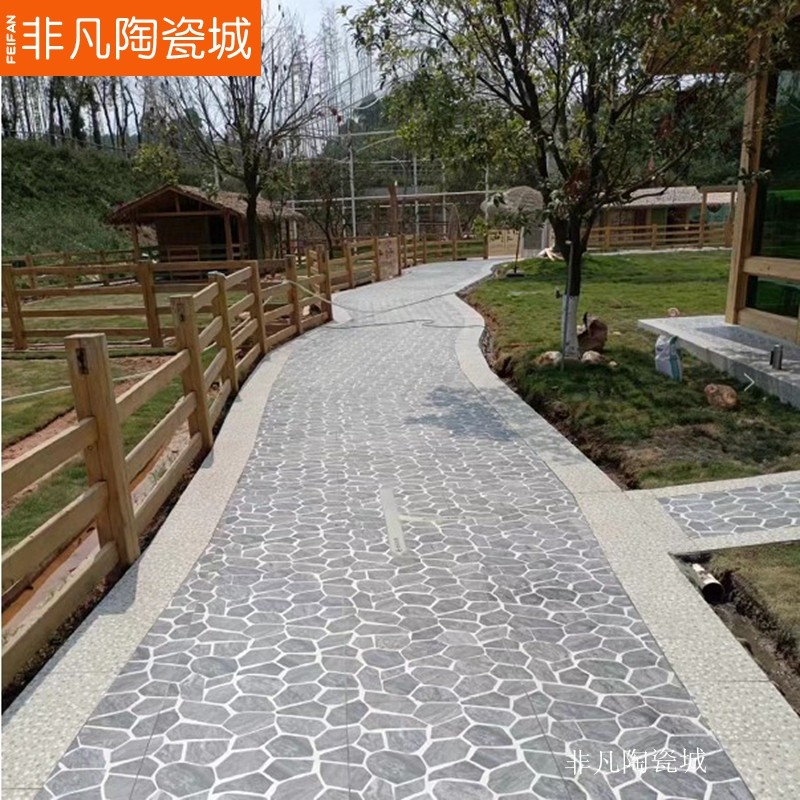 600美式防滑院子庭院地砖室外花园仿古砖青石板露台花砖阳台餐厅_虎窝淘