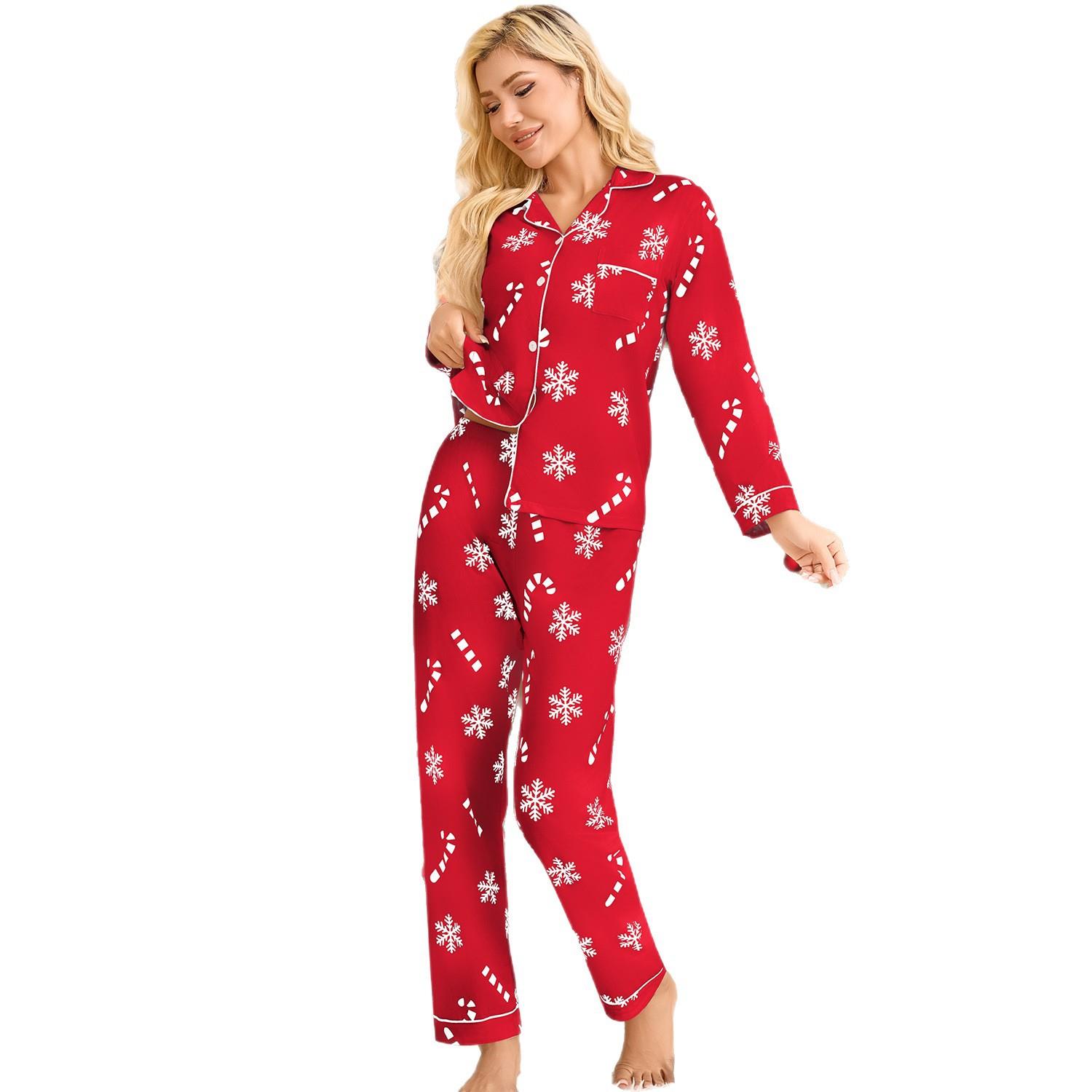 Christmas and New Year holiday sleepwear set for women - 图3