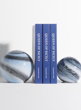 八大行星书房桌面琉璃样板间装饰