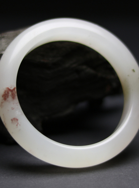 天然名族风女玉石飘花手镯带证书