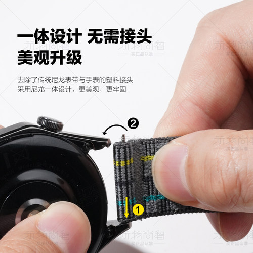 适用小米10pro手环9pro尼龙纤维表带8pro运动红米Redmi watch6智能5手表4精织尼龙回环男生腕带女生表链 - 图1