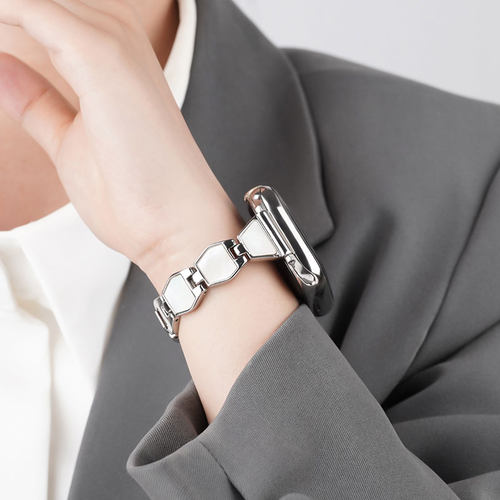 适用苹果iwatch S11手表带apple watch S10/9代菱形贝壳S8腕表带ultra2/3运动S7智能6小众5创意4金属3女生2 - 图2