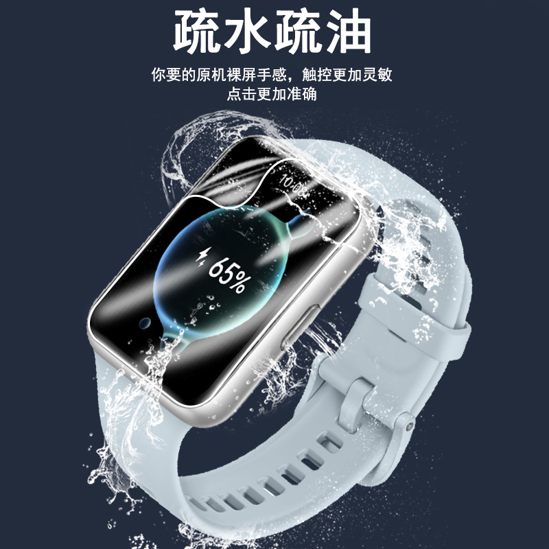 适用华为fit2手表膜智能运动手表watchfit2钢化水凝膜全屏防摔保护全包高清软膜fit2配件防指纹二代屏幕防刮 - 图1